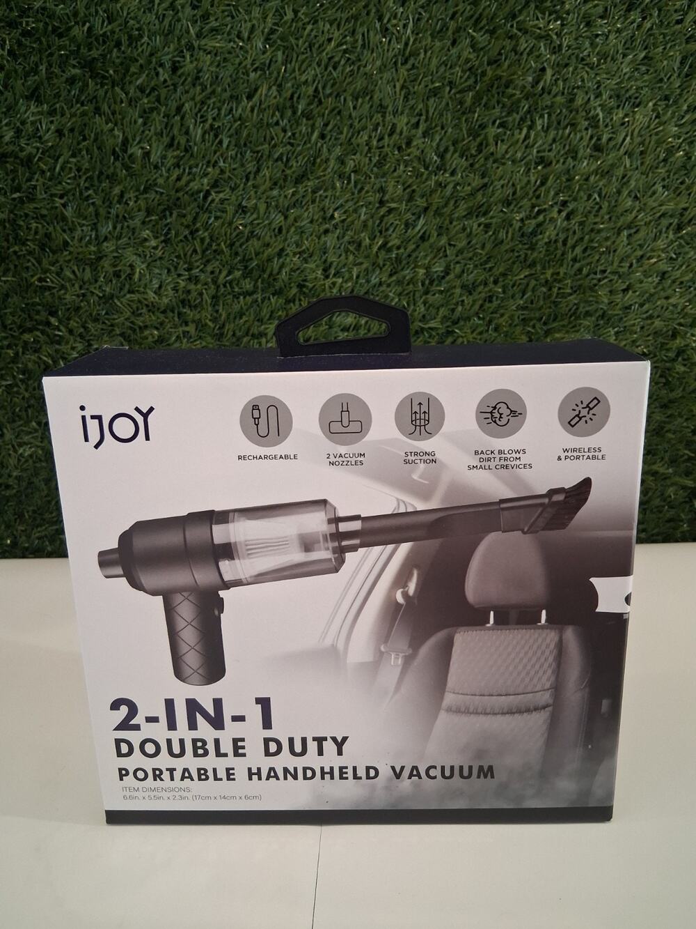 iJoy 2-in-1 Double Duty Handheld Vacuum Wireless Portable Rechargeable Car NIB